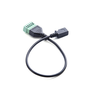 

TYPE-C Female Mirco 5pin Green Terminal Connection Transmission Signal Extender USB C Connector Plug Extension Cord