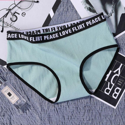 

Top Quality New Letter Panties Women Patchwork Sexy Briefs Soft Cotton Underwear Bottom Loungewear