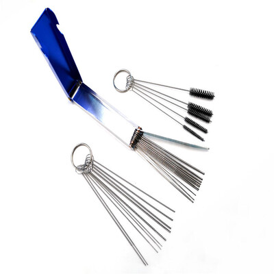 

Motorcycle Carburetor Carbon Dirt Jet Remove Cleaning Needles Brushes Tool Kit