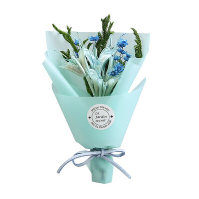 

Romantic Rose Flower Wedding Bridal Mini Dried Flowers Bouquet Birthday Party Valentines Day Home Decoration Christmas Gift