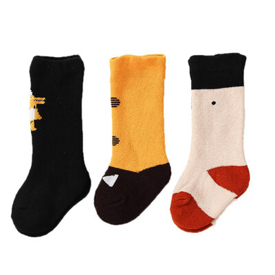 

3PCS Baby Girls Long Socks Newborn Knee High Socks Boy Leg Warmer Cotton Sock Fashion Socks