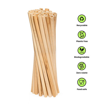 

100PCS Wheat Straw biodegradable Straws Environmentally Friendly Portable Drinking Straws Bar Kitchen Accessories
