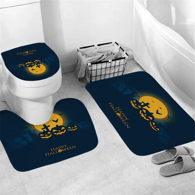 

〖Follure〗Halloween festival 3pcs Non-Slip Bath Mat Bathroom Kitchen Carpet Doormats Decor