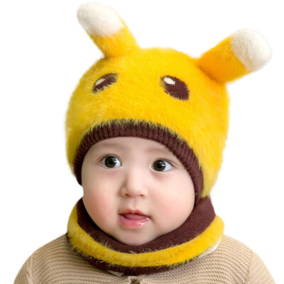 

Bunny Baby Winter Warmer Scarf Cartoon Ear Design Hat Infant Cotton Collar Scarves Neckerchiefs Headwear Set