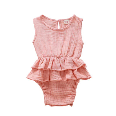 

Cute Newborn Baby Girl Clothing Baby Bodysuits Sleeveless Tutu Dress Cotton Solid Girls Jumpsuit Clothes Infant Costumes