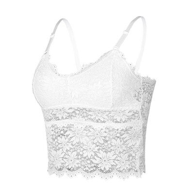 

Lace Tube Top Beauty Back Wrapped Chest Strap Chest Pad Sexy Gathered Camisole Short Paragraph Long Bottom Vest
