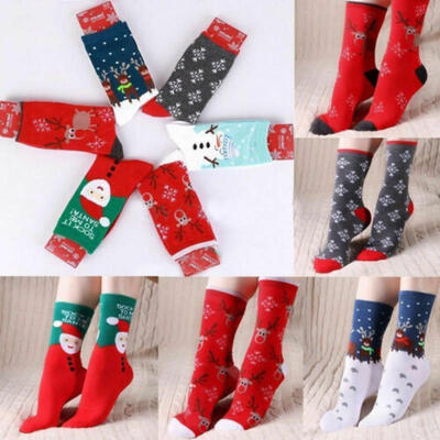 

Lovely Christmas Socks Women Men Gift Santa Claus Deer Warm Winter Xmas Funny