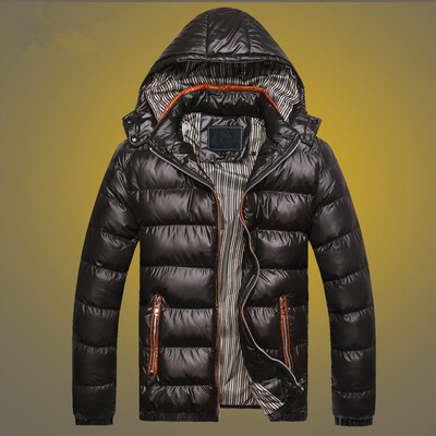 

Mens Padded Jacket Coat Quilted Puffer Hooded Bubble Zip Winter Outwear -3XL