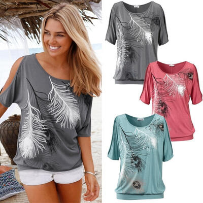 

Fashion Women Summer Loose Top Short Sleeve Blouse Ladies Casual Tops T-Shirt