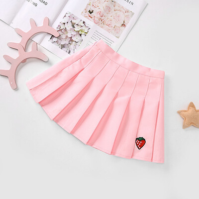 

Strawberry Pattern Casual Toddler Sundress Baby Girl Skirt Summer Cute Baby Girl Pleated Skirt 0-5T