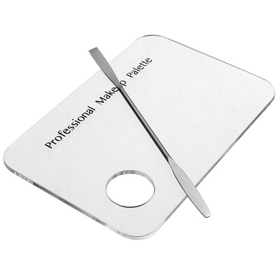 

Cosmetic Acrylic Makeup Nail Eye Shadow Mixing Palette Stainless Spatula Tool