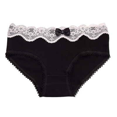 

Panties Women Cotton Underwear Sexy Lace Cute Bow Girls Briefs Soft Comfort Lingerie Fashion Female Low Waist Hip Shaping