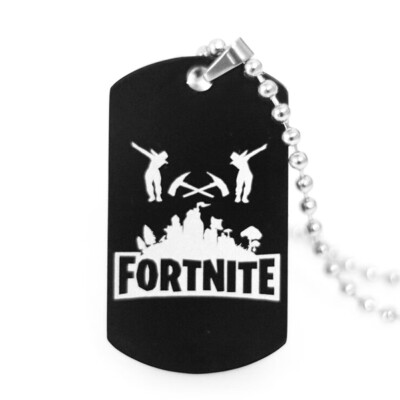 

For-Tnite Stainless Steel Necklace Cool Pendant Fans Favorite Gamer Gifts for Teen Adults