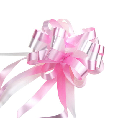 

10pcs Wedding decoration Bright Color Pull Bows Florist Craft Pull Bows With Ribbon Gift Wrapping Car Decoration