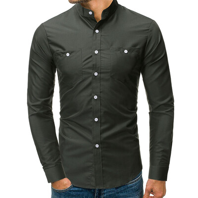 

Tailored Fashion Mens Casual Slim Long Sleeve Dress Shirt Blouse Tops