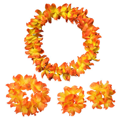 

Toponeto A Set Counts Tropical Hawaiian Luau Flower Lei Party Favors