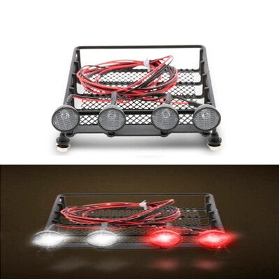 

Tailored Roof Rack Luggage Carrier with Light Bar for 110 RC Crawler Axial SCX10 N6K0