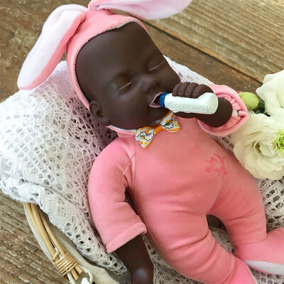 

YIWULASimulation Sleep African Doll Toy Black Doll With BB Whistle Best Gift Toy