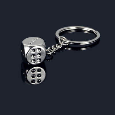 

Car Motorcycle Bicycle Personality Dice Alloy key chain fashion Concise buckle creative key ring cool key holder
