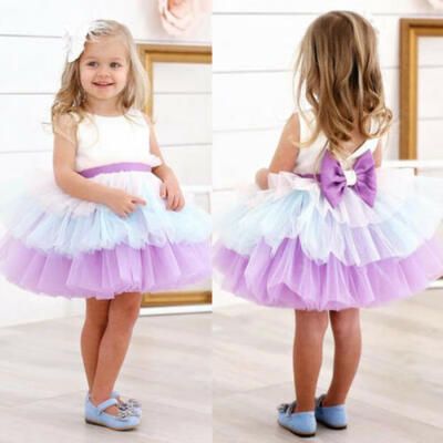

Flower Girl Dress Princess Kids Baby Tutu Party Pageant Birthday Dress