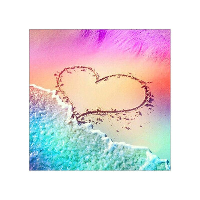 

30x30CM Heart-shaped Pattern Square DIY Cross-stitch Full Printed 5D Rhinestone Painting for Wedding