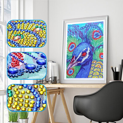 

Toponeto Special Shaped Diamond Painting DIY 5D Partial Drill Cross Stitch Kits Crystal