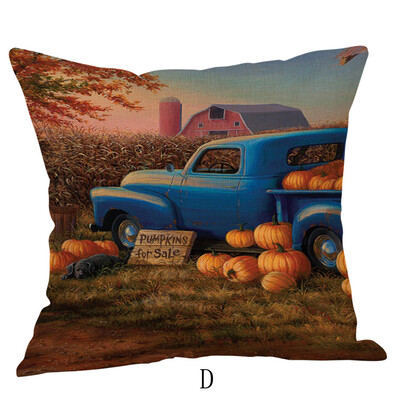 

〖Follure〗Halloween Pillow Cases Linen Sofa Pumpkin ghosts Cushion Cover Home Decor