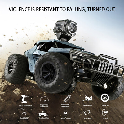 

Gobestart High-speed Remote Control 4 Wheel Drive Car Off-road HD Camera Truck Child Toys