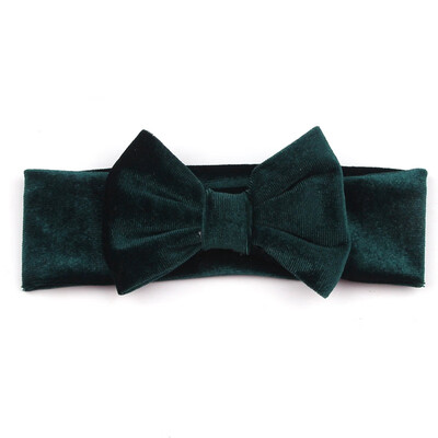 

Baby girl Headbands gold velvet bow elastic hair accessories Kids Hair Accessories Baby Cute bow hairband
