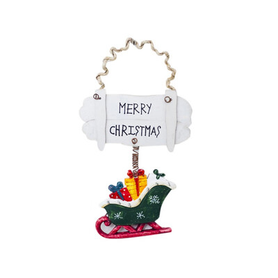 

1 piece Christmas resin letters painted handmade pendants Door&window decorations hanging Christmas party decorations