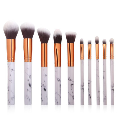 

Marble Pattern Makeup Brushes Set Pro Eyeshadow Foundation Powder Make Up Brush maquiagem Cosmetics Kit S8