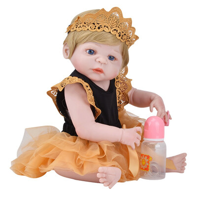 

YIWULALifelike Reborn Baby Doll 58cm Newborn Doll Kids Boy Playmate Birthday Xmas Gift