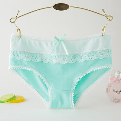 

Women Sexy Briefs Lace Cotton Panties Breathable Girls Underpants Ladies Lace Briefs