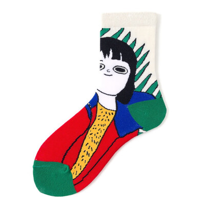 

Men Women Autumn Funny Patterned Cartoon Socks Hipster Colorful Skatebord Ankle Short Sock
