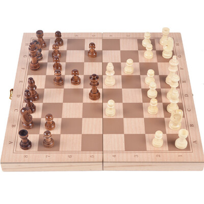 

Developing Intelligence Educational Toy Folding Wooden 2 in 1 Chess&Backgammon Game Set