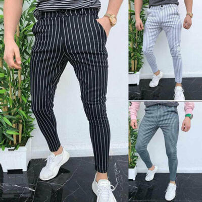 

Men Casual Slim Fit Trousers Tracksuit Bottoms Skinny Joggers Sweat Track Pants