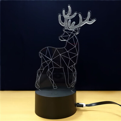 

Deer Shape 3D Office Decoration Illusion Lamp 7 Colors Festival Gift Room Decoration Night Light