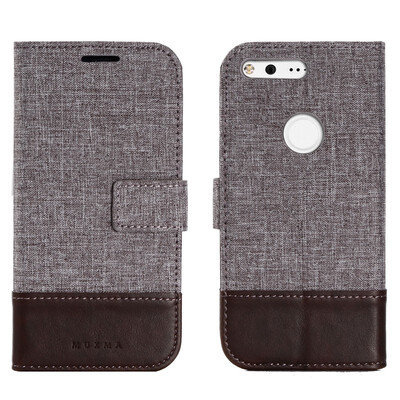 

Goowiiz Phone Case For Google PixelPixel XL Fashion Canvas Leather Wallet Full package flip Holder Stand