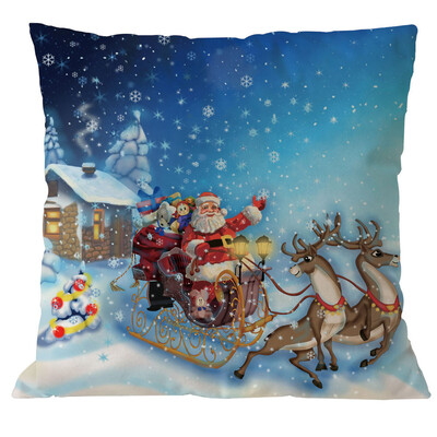 

Tailored Merry Christmas Pillow Cases Linen Sofa Cushion Cover Home Decor Pillow Core