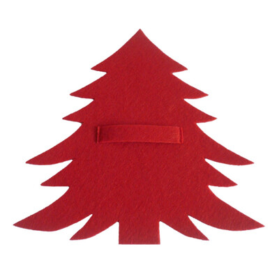 

Christmas Tree Design Spoons Forks Bag Decorative Party Ornaments Tableware Cutlery Holder