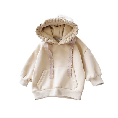 

Children Toddler Clothing Spring Autumn Cute Fashion Baby Girl Solid Color Long Sleeve Hoodies Kids Casual Sweatshirts