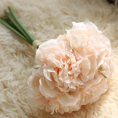 

1 Pcs Hand holding Peony flowers Artificial flower Wedding Church Office Furniture Home Decoration Accessories flores