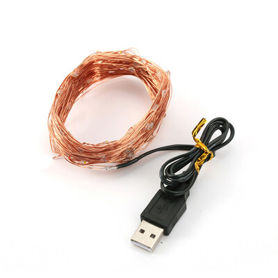 

Gobestart 5M 50 Led USB connector String Fairy Lights Garland Copper Wire