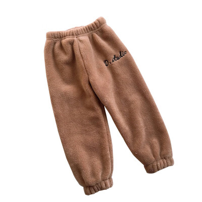 

Free Size Winter Warm Girls Long Pants Kids Coral Velvet Homehouse Pants Loose Casual Children Clothing Womens Wear