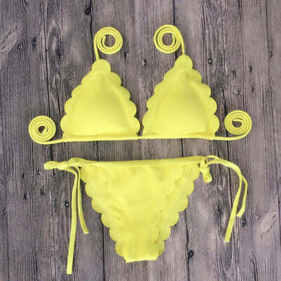 

2018 New Ladies Sexy Bra Sets Floral border Split Women Suit for Beach Cording Bra Set Underwear & Brief for Women