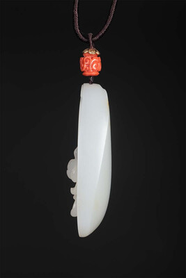 

WANYANSHAOHUA Xinjiang Hetian Seeds White Jade Ornament Jewelry Pendant 18342-8059