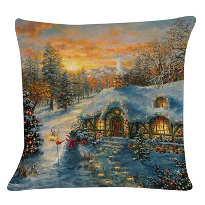 

Tailored New Christmas Cotton Linen Pillow Case Sofa Cushion Cover Home Decor