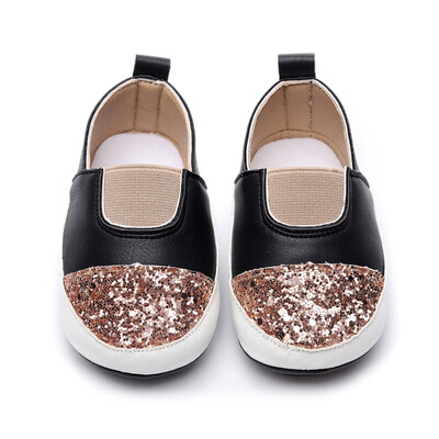 

Baby boy Girl Shoes PU Leather color matching elastic toddler Shoes First Walkers Infant For 0-24M