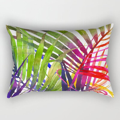 

Tropical Palm Leaves Printing Sofa Pillowcase Rectangle Cushion Cover Home Decor