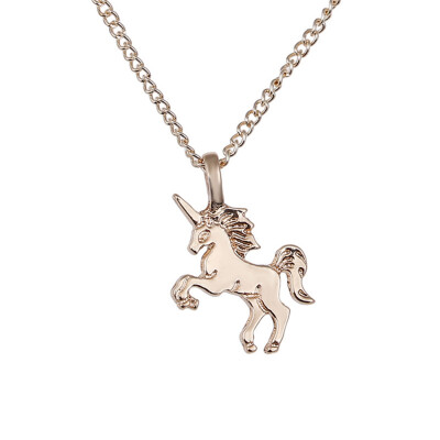 

Unicorn Horses Pendant Necklace Charm Clavicle Chain Jewelry Gift